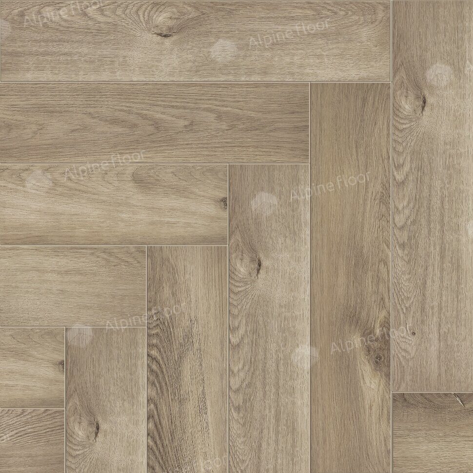 SPC ламинат Alpine Floor Коллекция Parquet Light - Дуб Натуральный Отбеленный